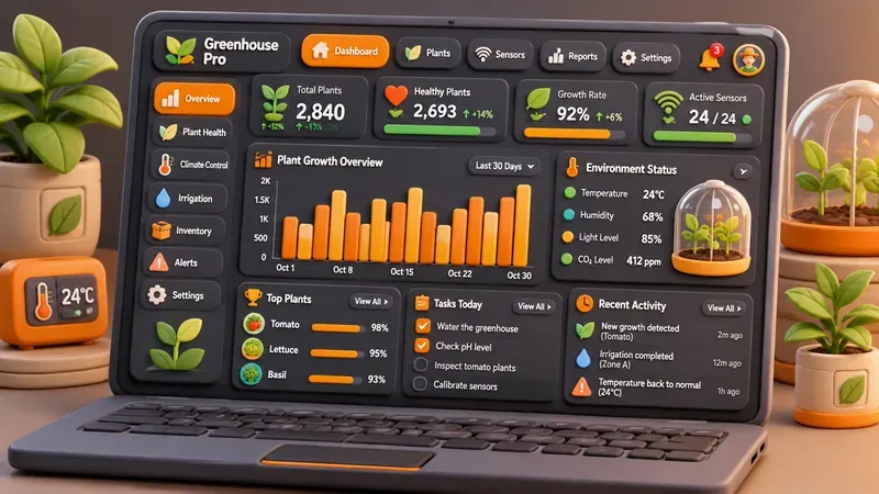 3D Dashboard UI Prototyping