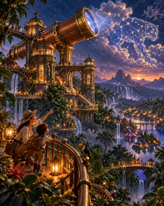 3D Storybook Giant Telescope Worlds