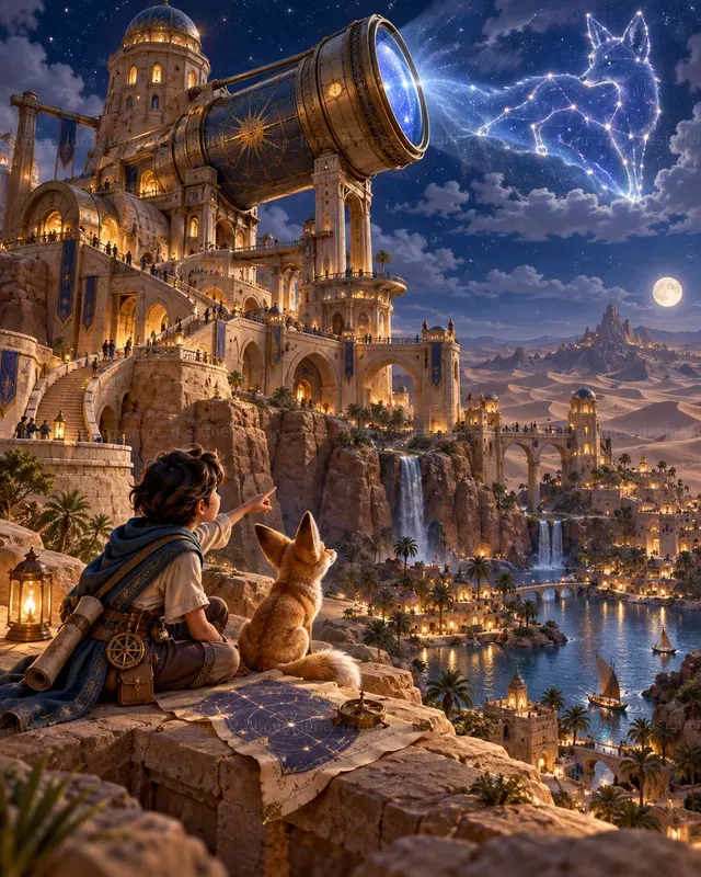 3D Storybook Giant Telescope Worlds
