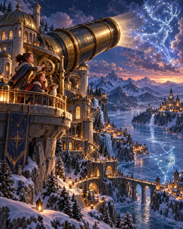 3D Storybook Giant Telescope Worlds
