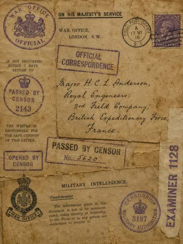 Vintage Military Postal Stamp Ephemera