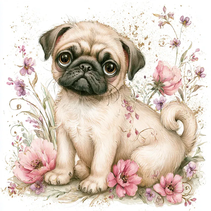 Adorable Animals Among Flowers