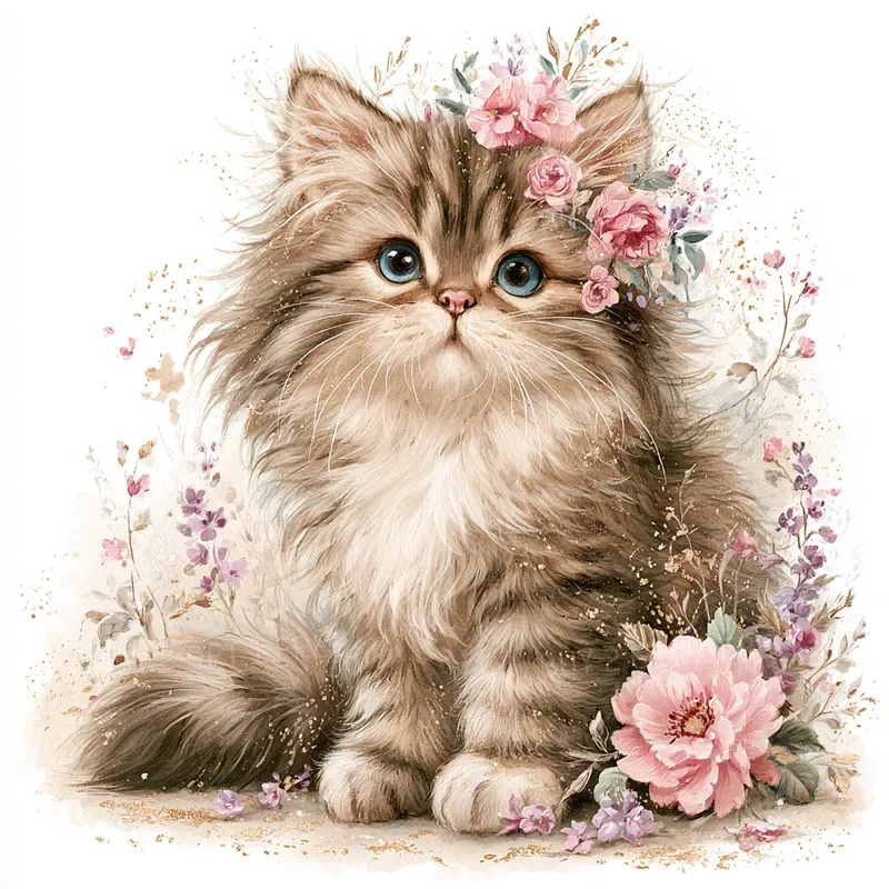 Adorable Animals Among Flowers