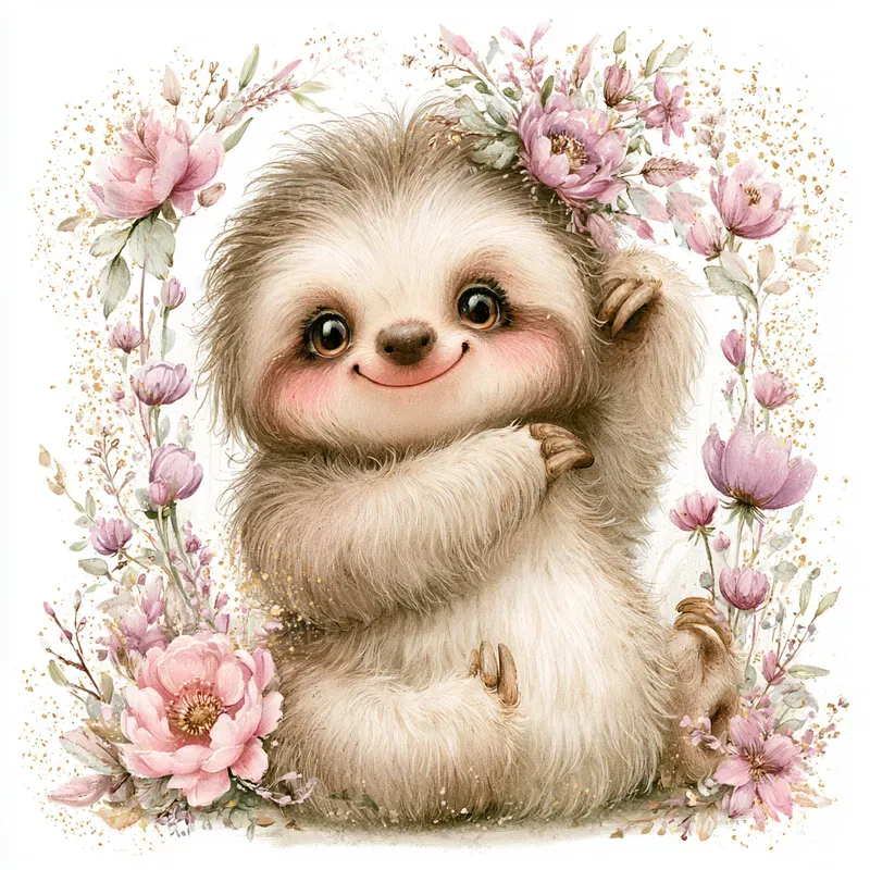 Adorable Animals Among Flowers