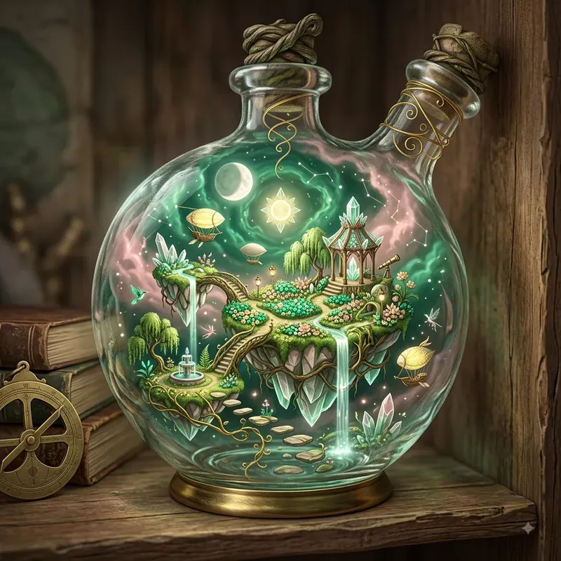 Surreal Impossible Bottle Art
