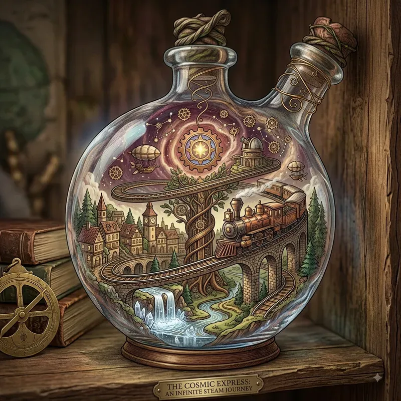 Surreal Impossible Bottle Art