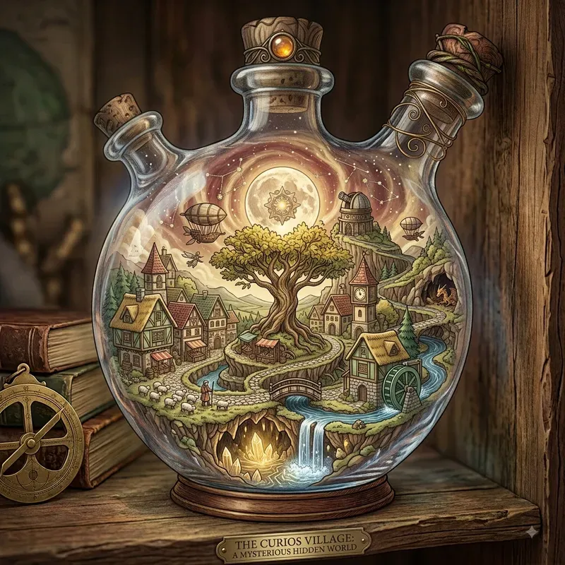 Surreal Impossible Bottle Art