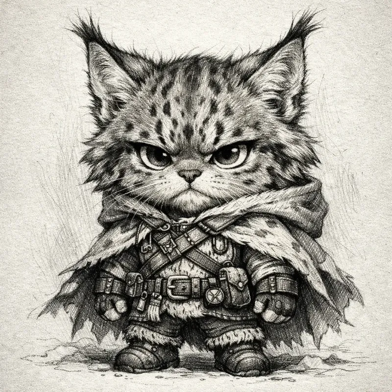 Grumpy Chibi Animal Rogue Illustrations