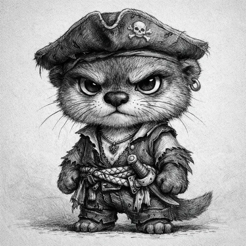 Grumpy Chibi Animal Rogue Illustrations