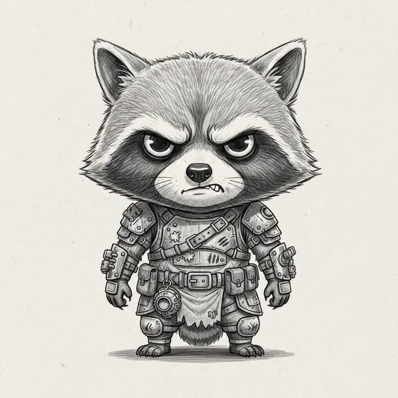 Grumpy Chibi Animal Rogue Illustrations