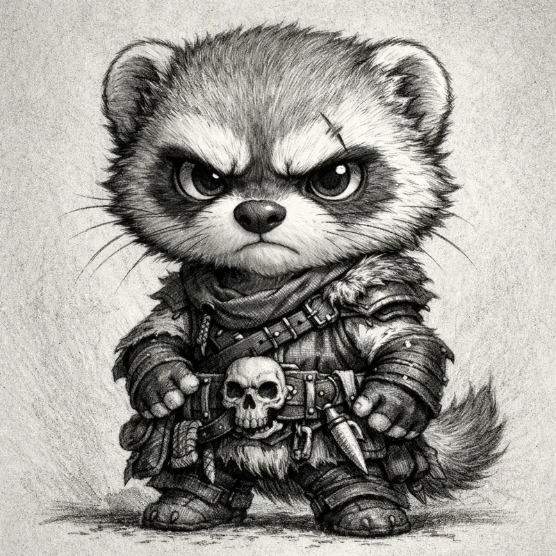 Grumpy Chibi Animal Rogue Illustrations