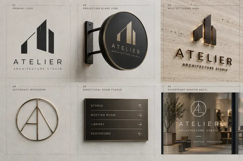 Minimalist Studio Signage Logo Kits