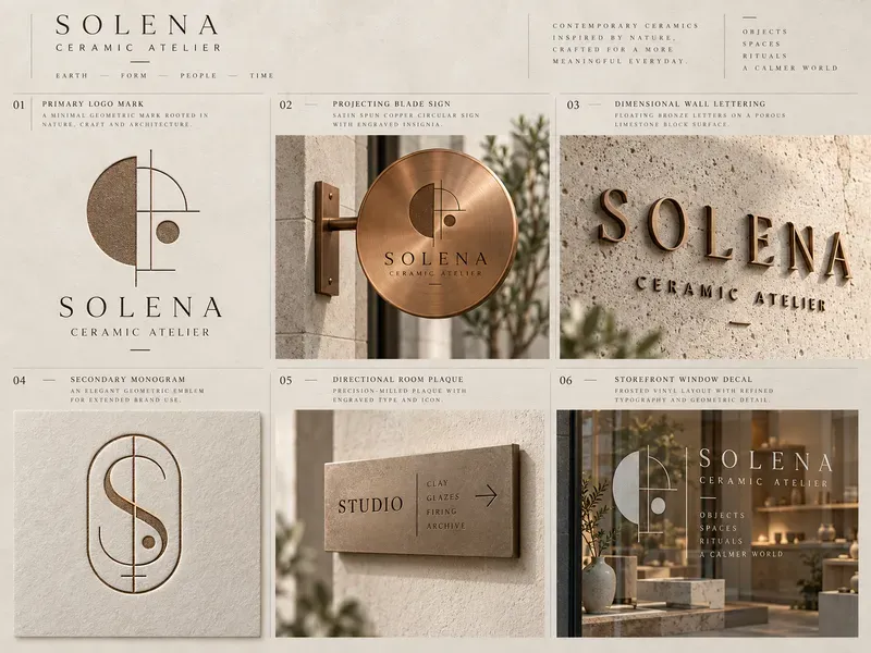 Minimalist Studio Signage Logo Kits