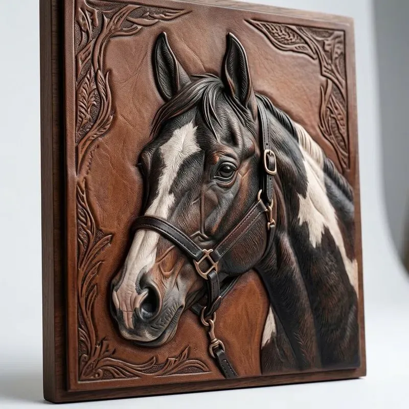 Photos To Embossed Leather Artworks