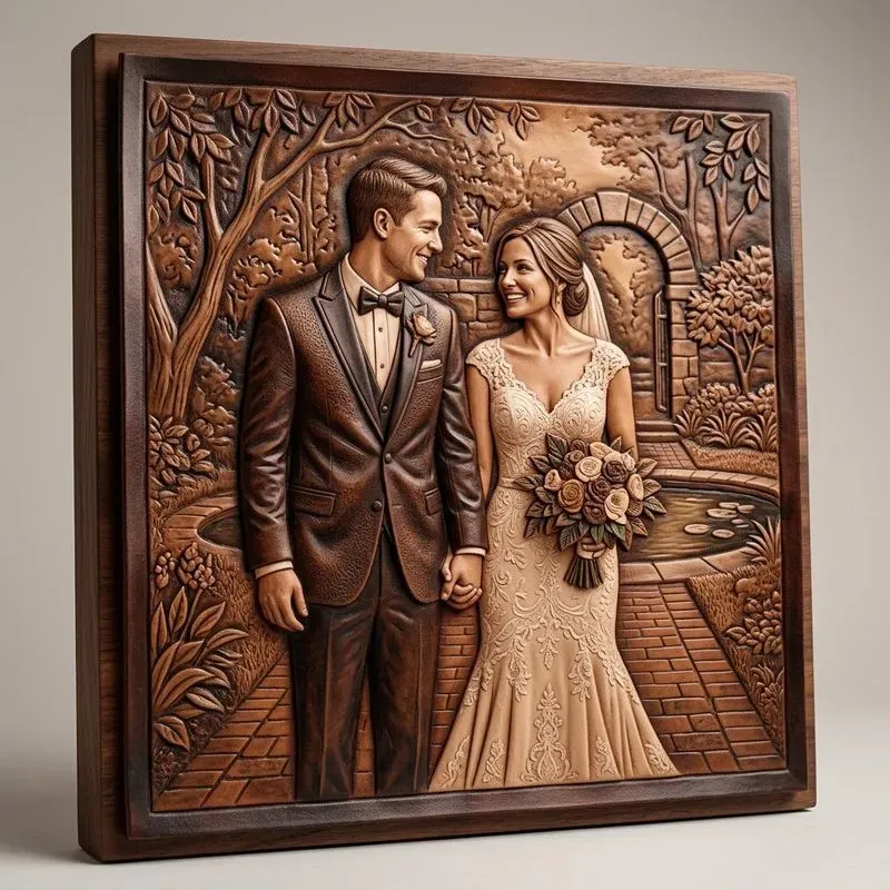 Photos To Embossed Leather Artworks