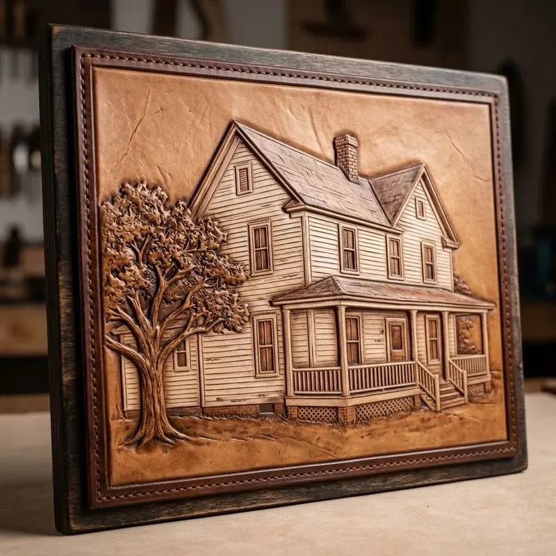 Photos To Embossed Leather Artworks