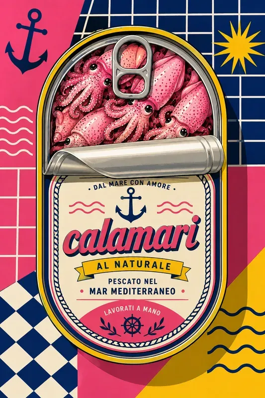 Retro Pop Art Tin Can Illustrations
