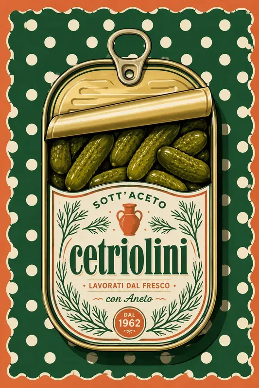Retro Pop Art Tin Can Illustrations