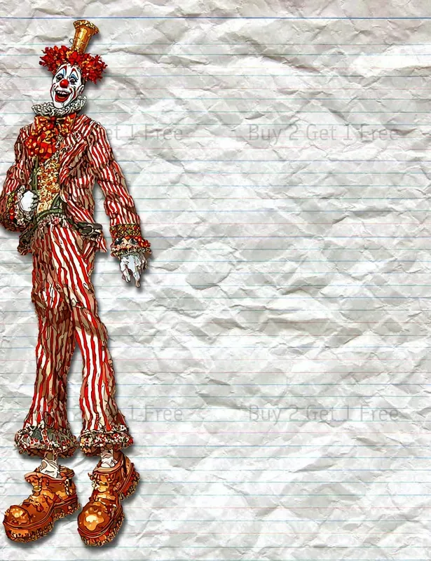 Vintage Circus Girl Plain Papers