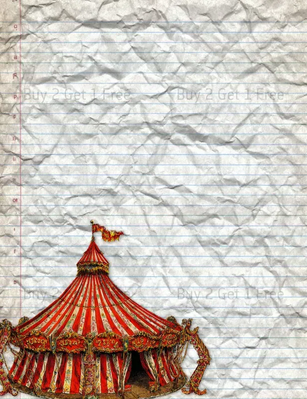 Vintage Circus Girl Plain Papers
