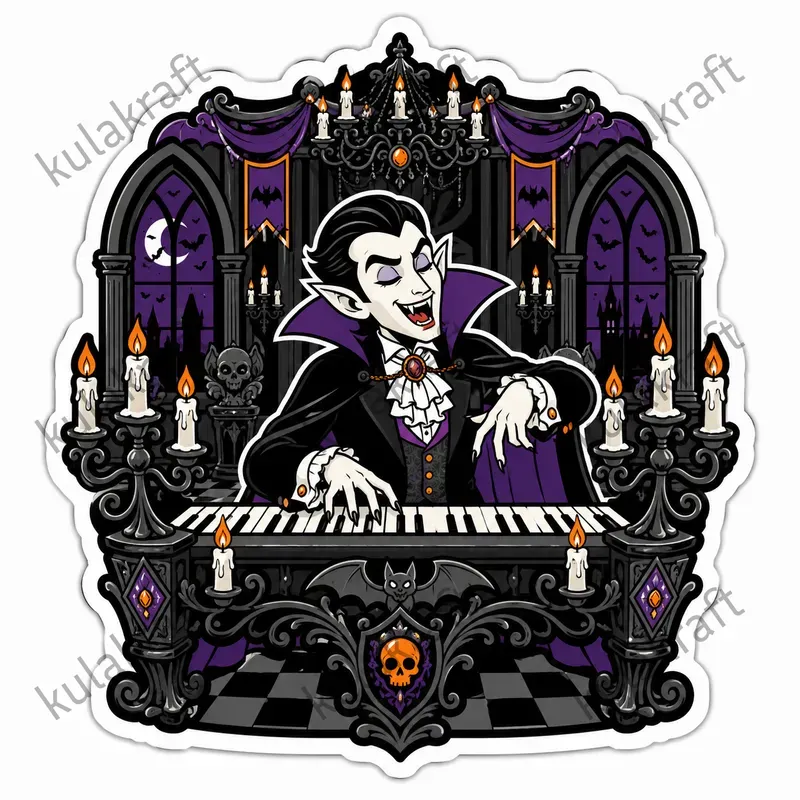 Cartoon Halloween Musician Sticker Packs