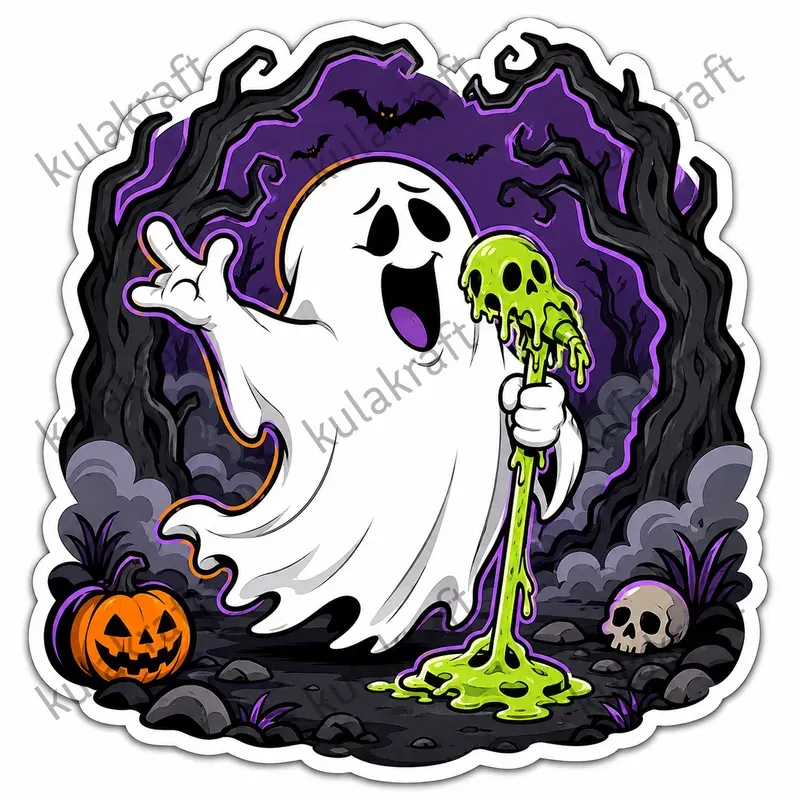 Cartoon Halloween Musician Sticker Packs