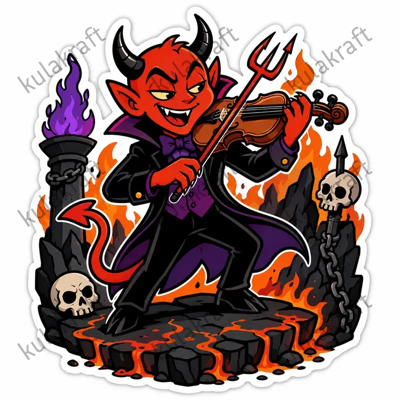 Cartoon Halloween Musician Sticker Packs