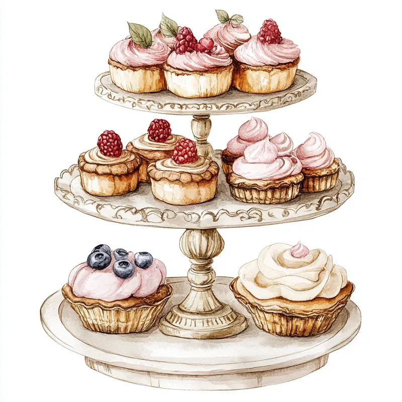 Elegant Parisian Cafe Watercolor Cliparts