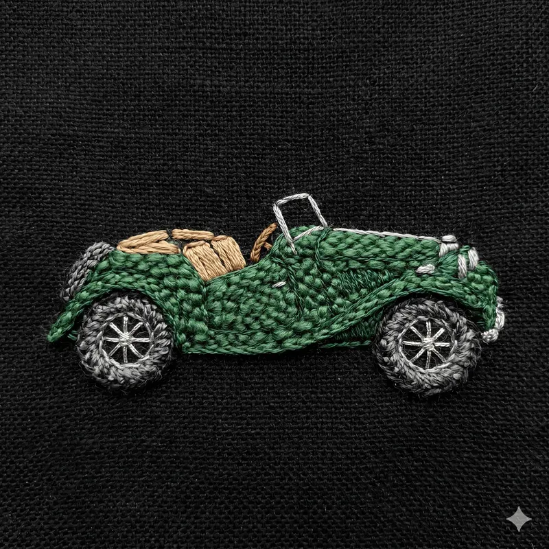 Realistic Textile Embroidery Art