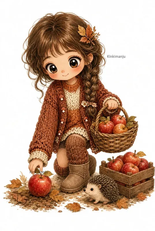 Autumn Boho Girl Clipart 100 Packs