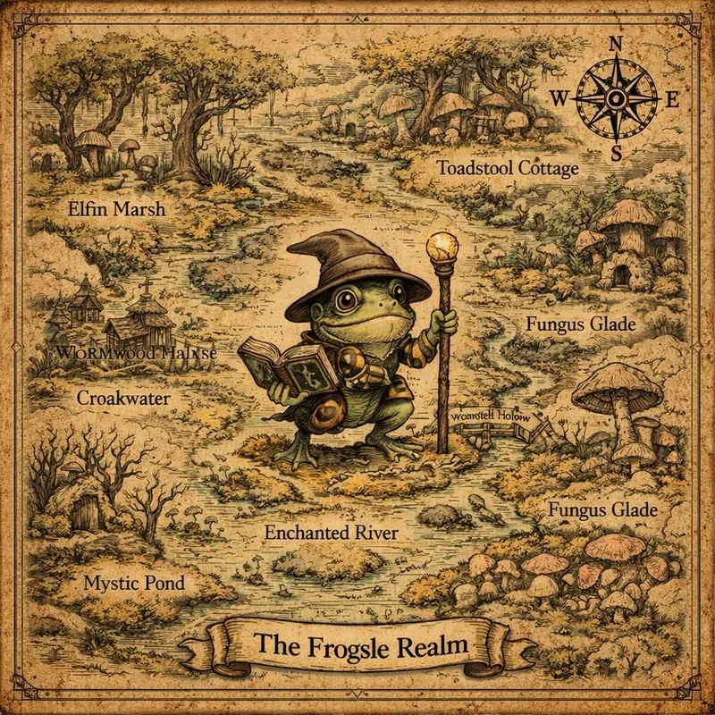 Vintage Whimsical Fantasy Map Makers