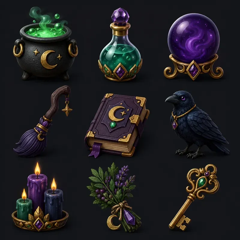 3D Halloween Clipart Icons