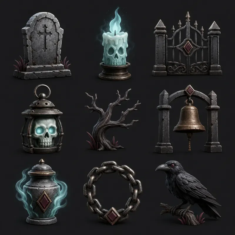 3D Halloween Clipart Icons