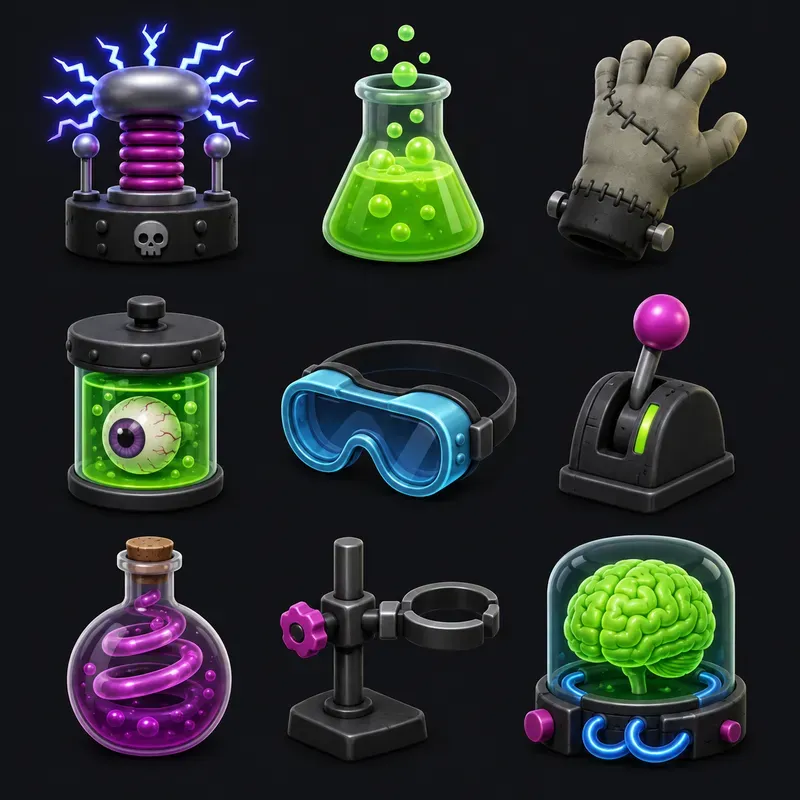 3D Halloween Clipart Icons