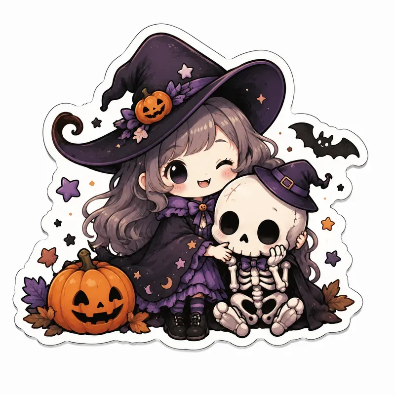 Cute Halloween Sticker Generator
