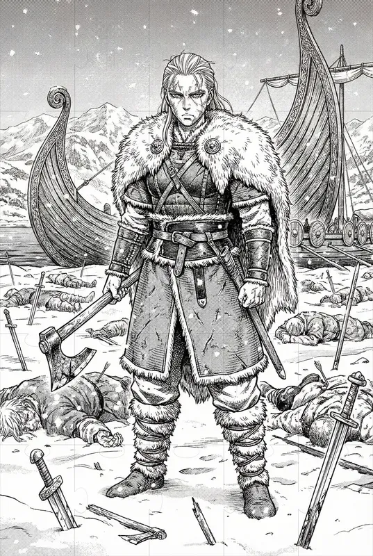 Yukimura Style Vinland Saga Manga Art