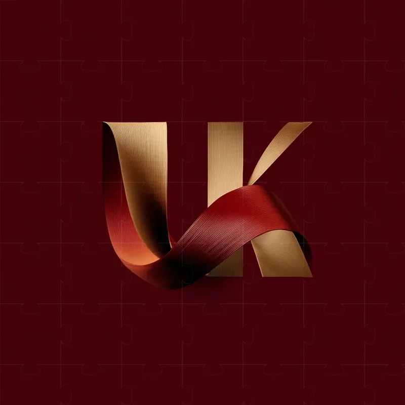 Minimalistic Ribbon Letter Logos