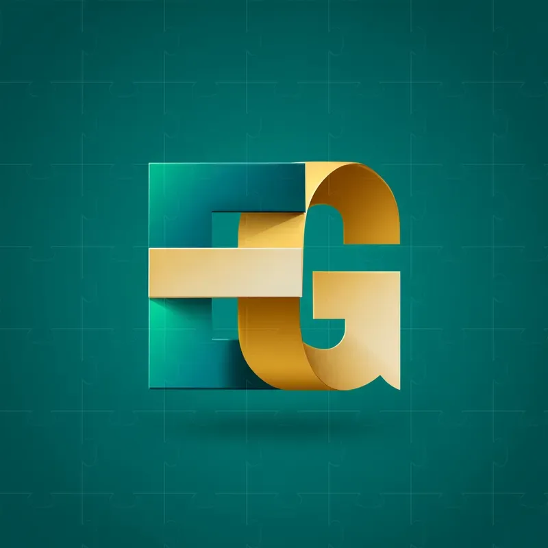 Minimalistic Ribbon Letter Logos