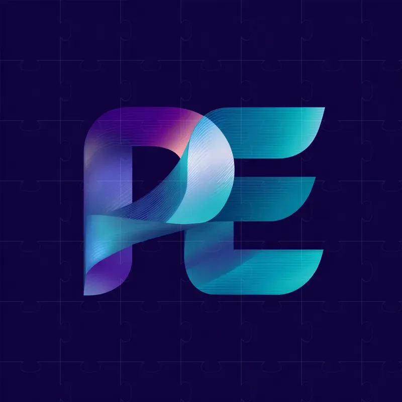 Minimalistic Ribbon Letter Logos