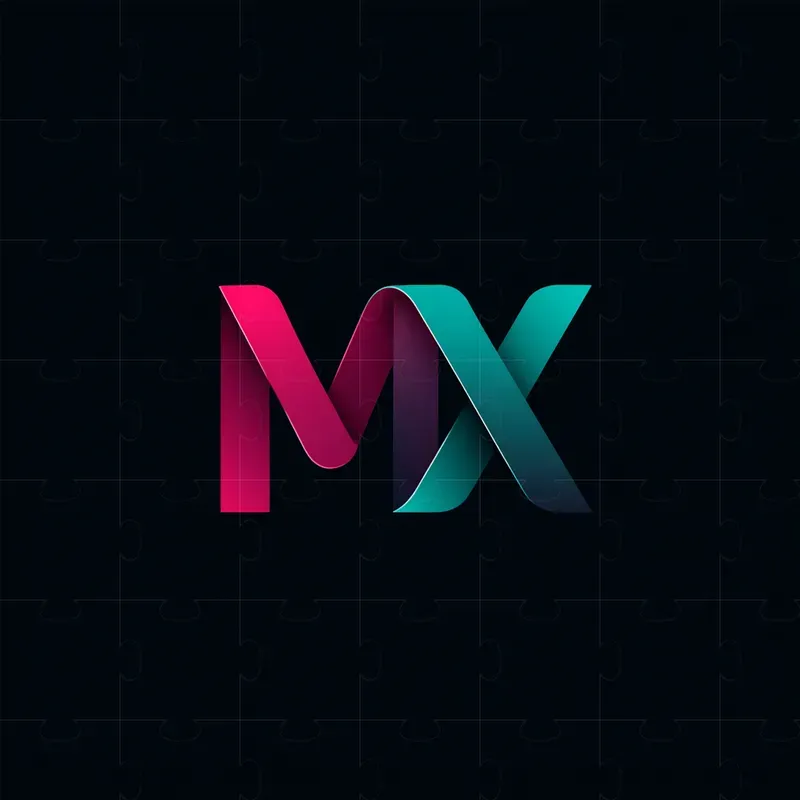 Minimalistic Ribbon Letter Logos