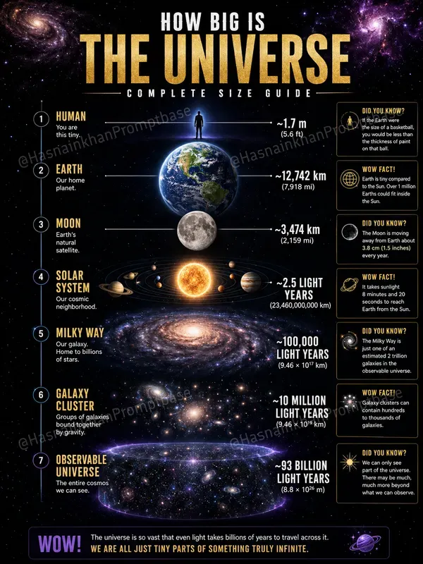 Scale Comparison Diagram Infographics