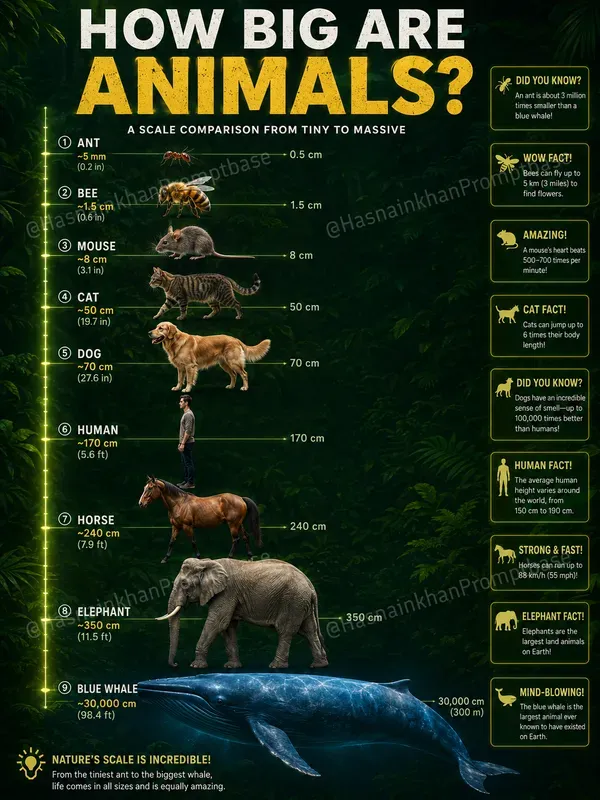 Scale Comparison Diagram Infographics