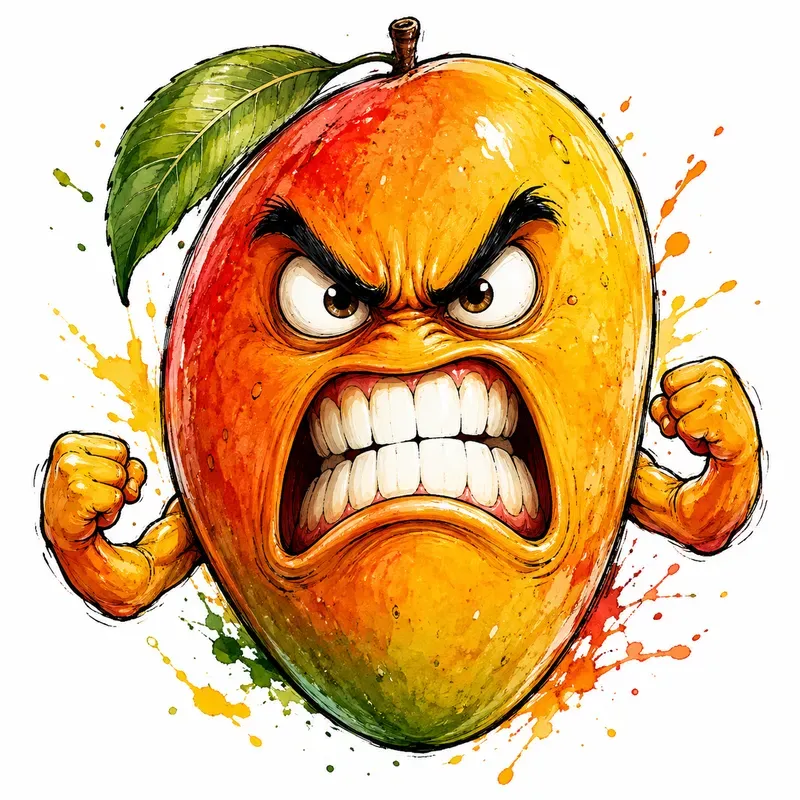 Expressive Fruit Character Art