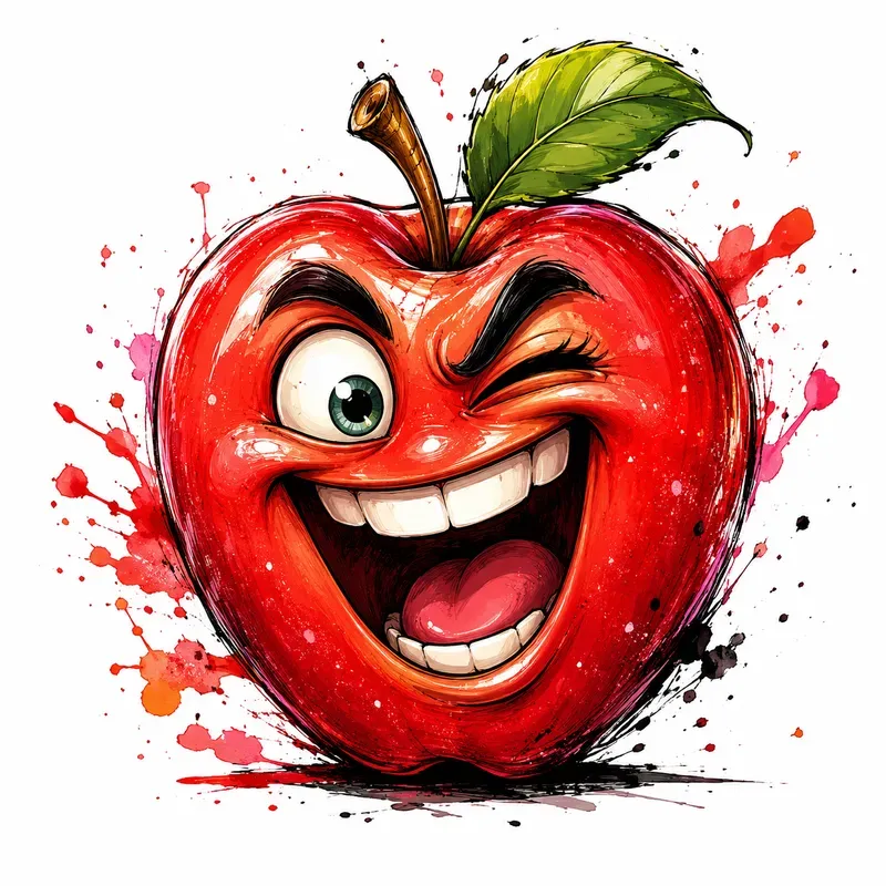Expressive Fruit Character Art