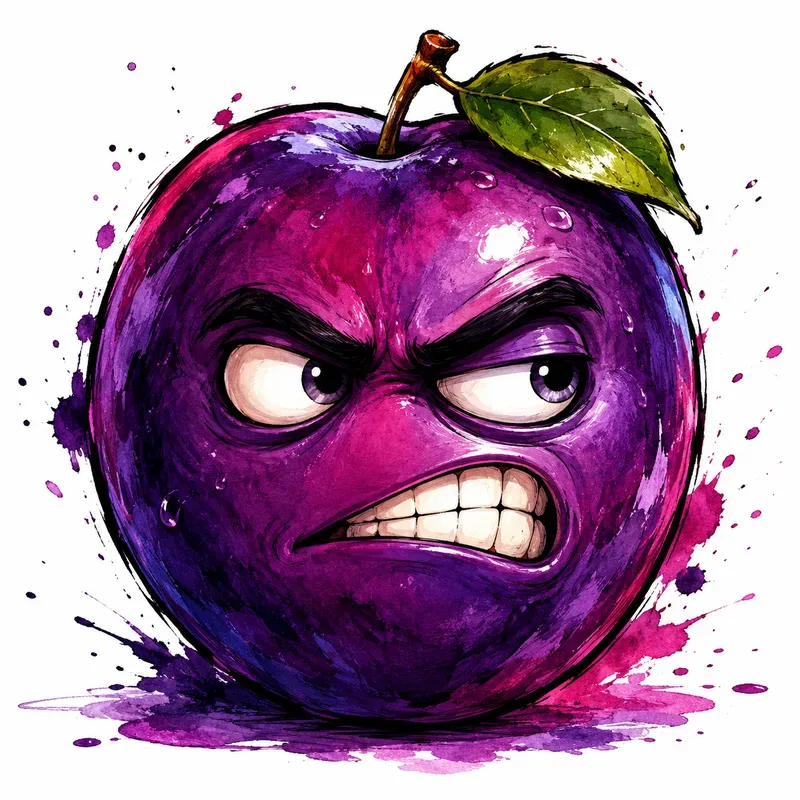 Expressive Fruit Character Art