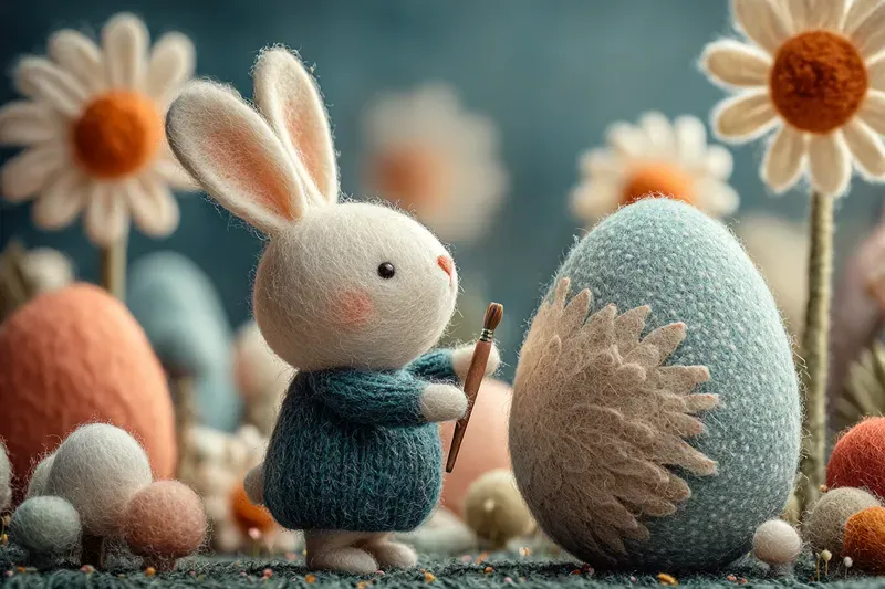 Needlefelted Easter Garden Tales