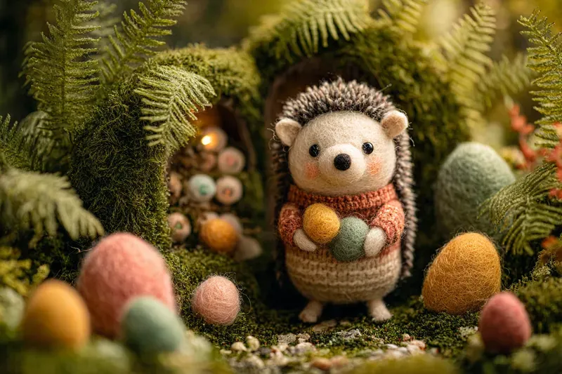 Needlefelted Easter Garden Tales