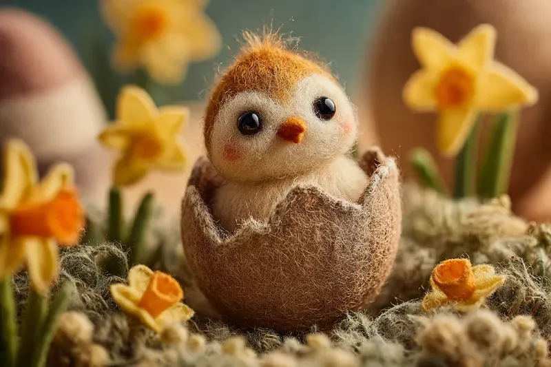 Needlefelted Easter Garden Tales