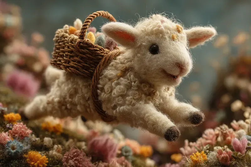 Needlefelted Easter Garden Tales