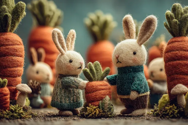 Needlefelted Easter Garden Tales